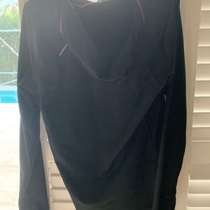 Athletes black work out pullover